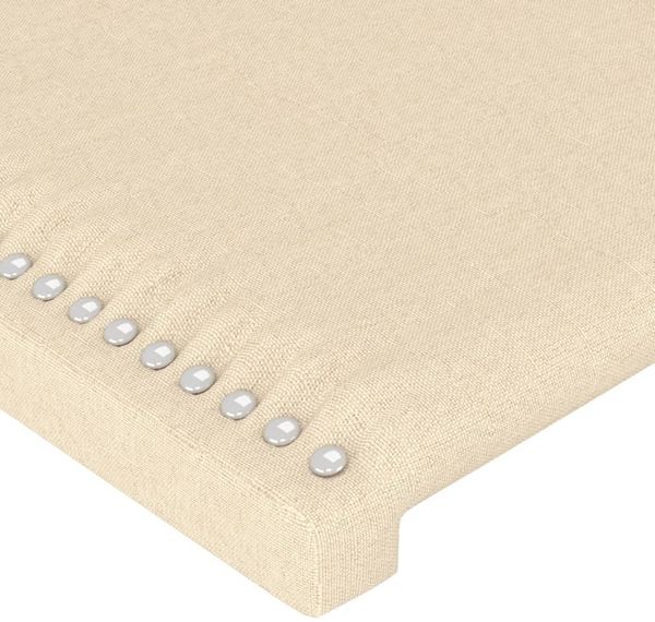 vidaXL Bettgestell ohne Matratze Creme 140x190 cm Stoff 3124973 Bild 10