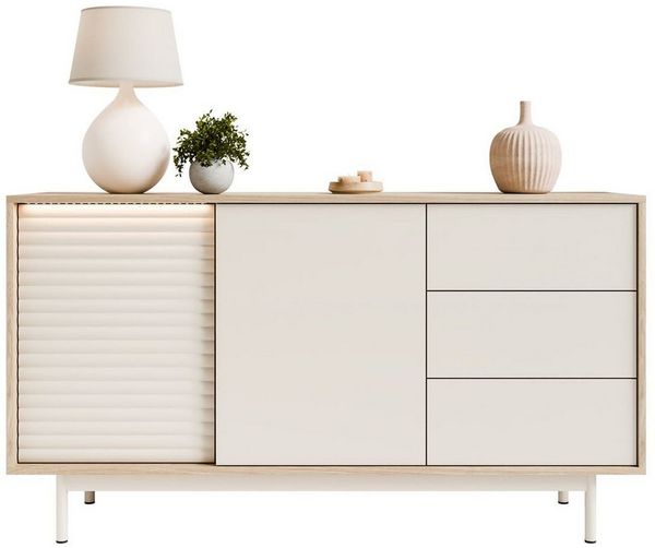 Lookway Kommode FLORENCE 2D3S mit Schubladen und LED-Beleuchtung