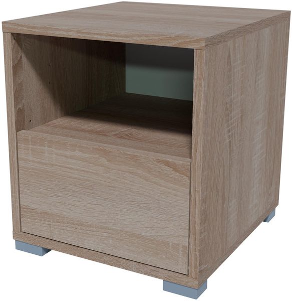 BADEDU VEER Regal 35 cm breit, Braun, 2 Fächer mit Tür