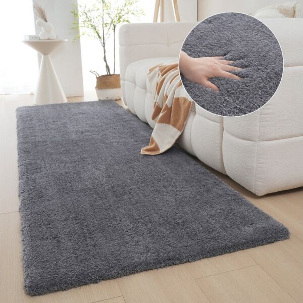 OTTO home Hochflor-Läufer Microfaser Teppich Magong, besonders weich, sehr feiner Flor, rechteckig, Höhe: 25 mm, uni Teppiche, Wohnzimmer, Schlafzimmer, Kinderzimmer, Flur, Brücke