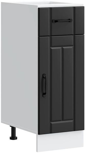 vidaXL Küchen-Unterschrank Lucca Schwarz Holzwerkstoff 853698