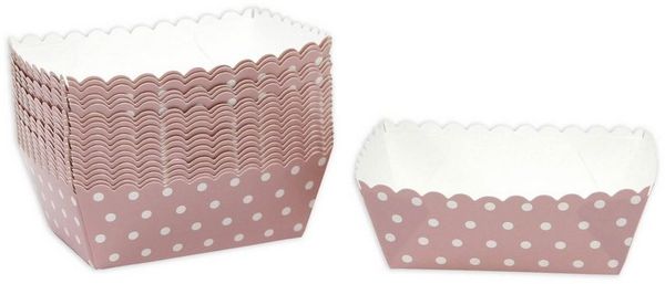 Frau WUNDERVoll Muffinform Kuchen Backformen 96 Stück, rosa, weiße Punkte, (96-tlg)