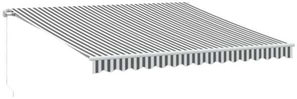 vidaXL Markise Manuell Anthrazit & Weiß 400x350 cm 3215792