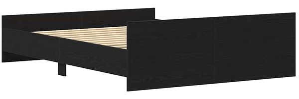 vidaXL Bettgestell ohne Matratze Schwarz Eichen-Optik 160x200 cm 3329321 Bild 7