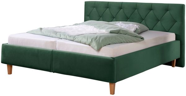 Guido Maria Kretschmer Home&Living Polsterbett Sunley 100, Kreuzsteppung, Kopfteilhöhe 102 cm, ohne oder mit Matratze/Lattenrost