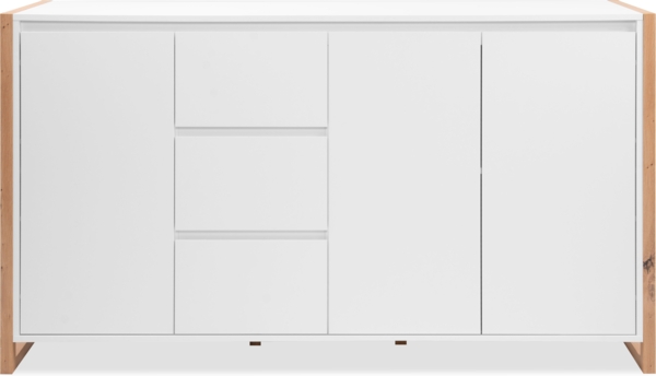 Finori Denver 3 Sideboard, weiß / Dekor Artisan Oak | Maße: B x H x T ca. 160 x 88 x 40 cm