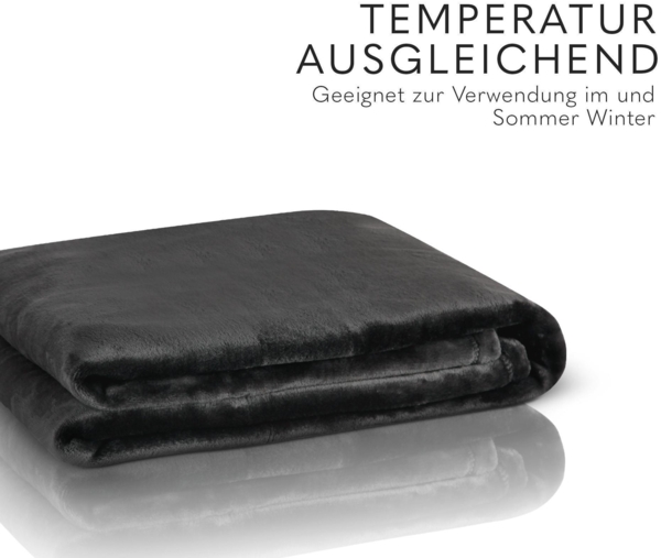 Kuscheldecke "Mirabella" - Cashmere Touch Schwarz 220x240 cm Bild 7