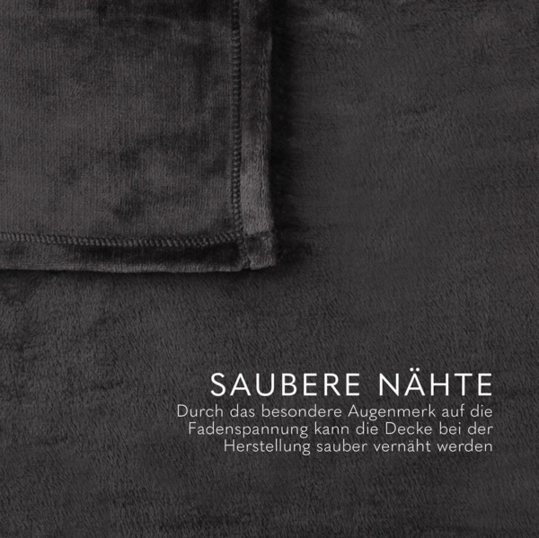 Kuscheldecke "Mirabella" - Cashmere Touch Schwarz 220x240 cm Bild 5