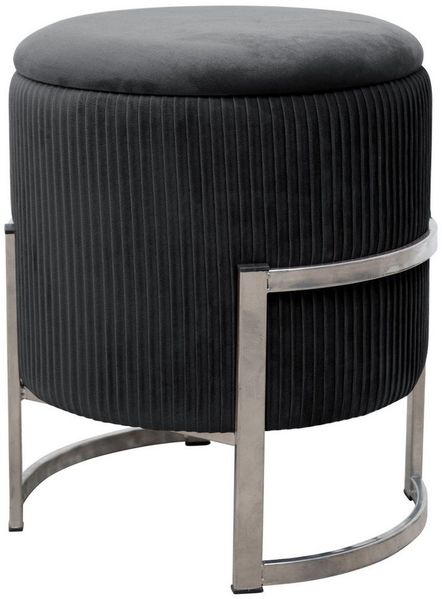 Raumhirsch Furniture Polsterhocker Polsterhocker, Hocker mit Samtbezug (mit Stauraum), (verschiedene Farben - Maße: 40 x 46 cm)