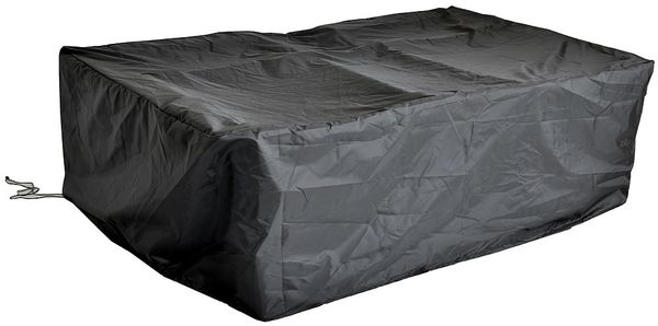Schutzhülle 160x160x90 Schwarz Gartenmöbel Rattan Abdeckung Plane Haube Wetter
