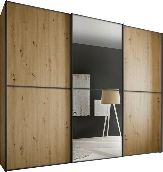 STAUD Schwebetürenschrank Sinfonie Plus, edles Design in hochwertiger Qualität, Made in Germany Mit Spiegeltüre und vier verschiedenen Ausstattungsvarianten