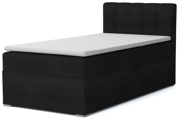 Deine Möbel 24 Boxspringbett JUNG 3 Polsterbett Jungendbett inkl. Matratzen H3 / H4 inkl. Topper (Boxbett für Jugendliche Creme Grau Beige Hellgrau Dunkegrau Anthrazit Schwarz, 3-St, Bonellfederkernmatratze H3 Taschenfederkernmatratze H4), 90x200 100x2...