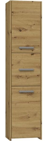 ibonto HOCHSCHRANK HANDWERKLICHE EICHE 30x40x170cm (H 170 x T 30 x B 40 cm)