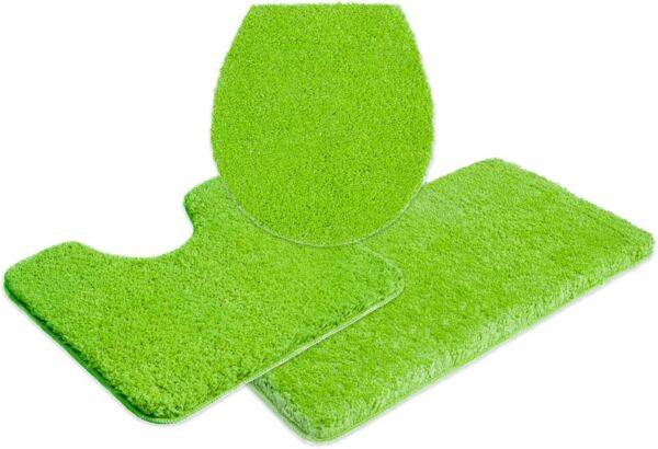 OTTO home Badematte Sanremo, Badvorleger, Badezimmer Teppich, sehr weich, Höhe 30 mm, rutschhemmend beschichtet, schnell trocknend, fußbodenheizungsgeeignet, Polyester, rechteckig, 3-tlg. Stand-WC Set, Badteppich, unifarben, rechteckig, rund & als 3-tl...