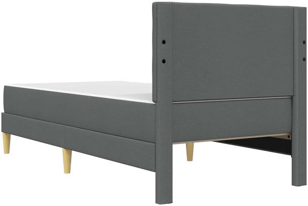 vidaXL Bettgestell mit Matratze Dunkelgrau 90 x 200 cm Stoff 3415089 Bild 8