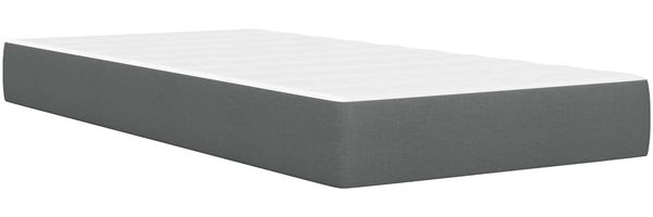 vidaXL Bettgestell mit Matratze Dunkelgrau 90 x 200 cm Stoff 3415089 Bild 5