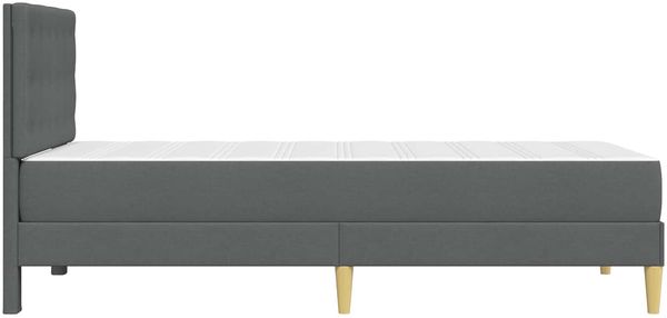 vidaXL Bettgestell mit Matratze Dunkelgrau 90 x 200 cm Stoff 3415089 Bild 7