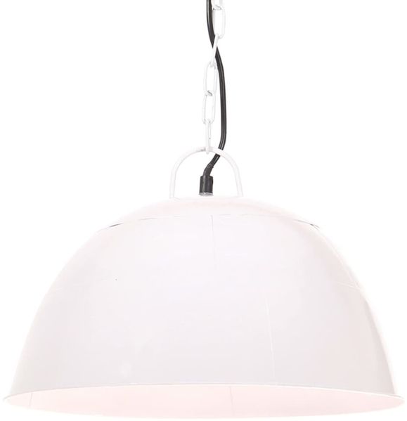 vidaXL Hängelampe Vintage Industriestil 25 W Weiß Rund 41 cm E27 320544