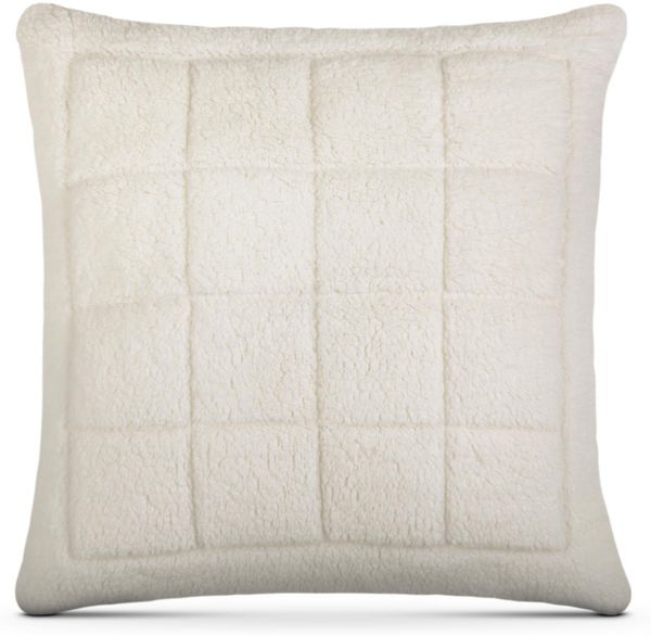 Kissenhülle 80x80cm inkl. Kissen - Sherpa-Fleece - Kuscheliger Bezug mit Reißverschluss - ideal als Dekokissen Schlafkissen Sofakissen - Öko Tex