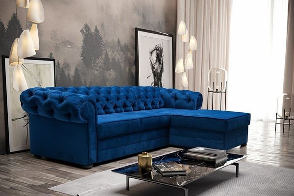 MOEBLO Ecksofa Avia, mit Schlaffunktion mit Bettkasten Eckcouch Wohnlandschaft Sofa mit Ottomane Eckgarnitur Polsterecke, (BxTxH):280x180x81 cm