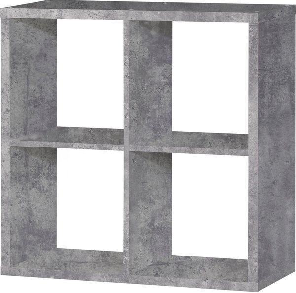 FORTE Mauro Regal, Holzwerkstoff, Grau, 72,7 x 72,8 x 32,9 cm