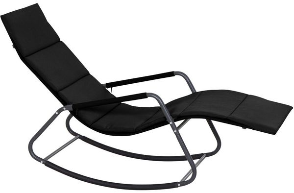 SIENA GARDEN 'Aliano' Schaukelliege mit Kissen, Black