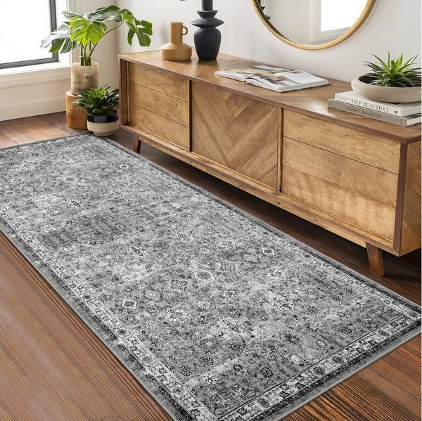 GarveeMore Teppich Wohnzimmer Vintage Waschbarer Teppiche für Schlafzimmer Orientteppiche