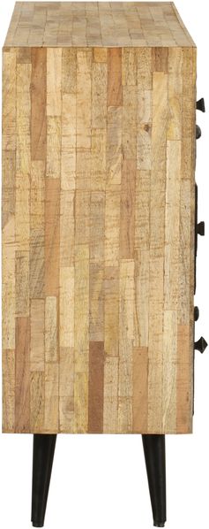 Sideboard KJELL - Holz Braun 79 x 31 x 117,5 cm | Schrank Flur Schlafzimmer Kommode Bild 3