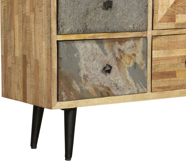 Sideboard KJELL - Holz Braun 79 x 31 x 117,5 cm | Schrank Flur Schlafzimmer Kommode Bild 7