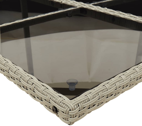 vidaXL 13-tlg. Garten-Essgruppe mit Kissen Hellgrau Poly Rattan 3211163 Bild 7