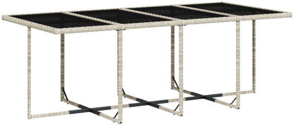 vidaXL 13-tlg. Garten-Essgruppe mit Kissen Hellgrau Poly Rattan 3211163 Bild 3