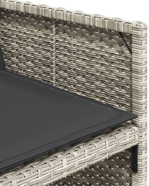 vidaXL 13-tlg. Garten-Essgruppe mit Kissen Hellgrau Poly Rattan 3211163 Bild 8