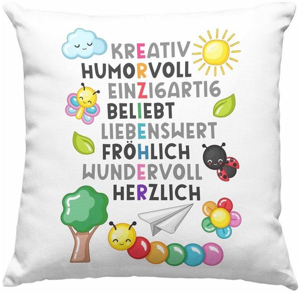 Trendation Dekokissen Trendation - Erzieherin Kissen Geschenk Danke Dankeschön Abschiedsgesc