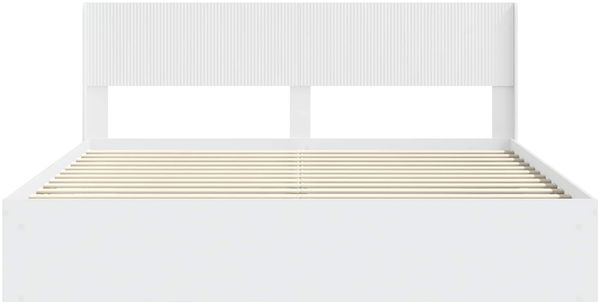 vidaXL Bettgestell mit Stauraum und Kopfteil Weiß 200 x 200 cm 3414171 Bild 5