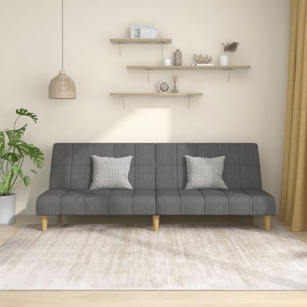 vidaXL Schlafsofa 2-Sitzer Hellgrau Stoff 375826