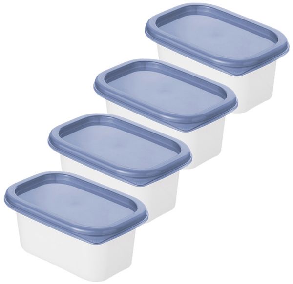 Rotho Gefrierdosen-Set Domino 4 x 0,2 L blau Frischhaltedose Kühlschrankdose Vorratsdose Bild 2