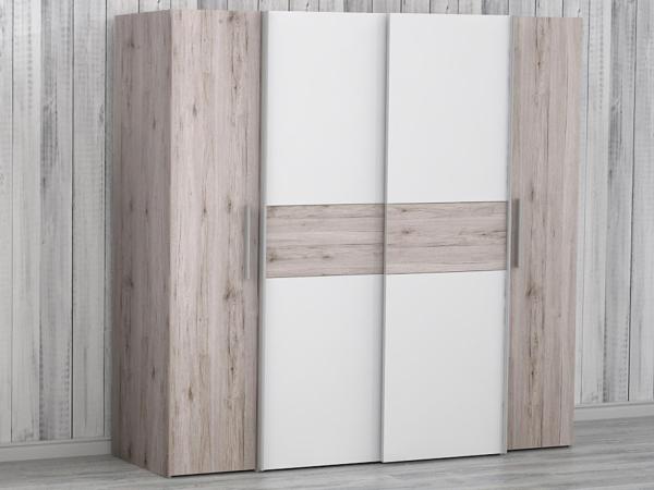 Kleiderschrank >Kaleb< in Sandeiche Nachbildung - 200,1x190,5x61,6cm (BxHxT)