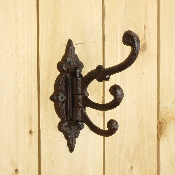 Macosa Home Wandhaken nostalgischer Wand Haken rostig Vintage Retro Antik, Wand, Garderobenhaken, Kleiderhaken, Handtuchhaken