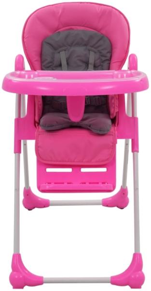 Baby-Hochstuhl Rosa und Grau Bild 2