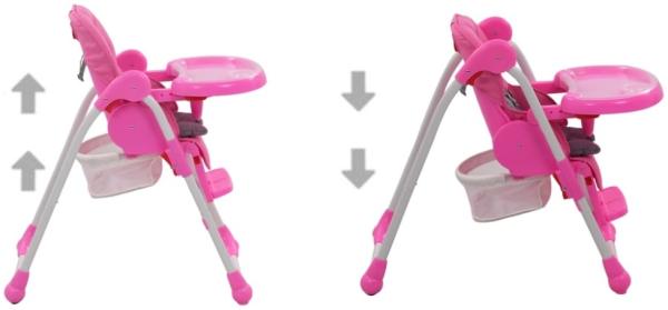 Baby-Hochstuhl Rosa und Grau Bild 8