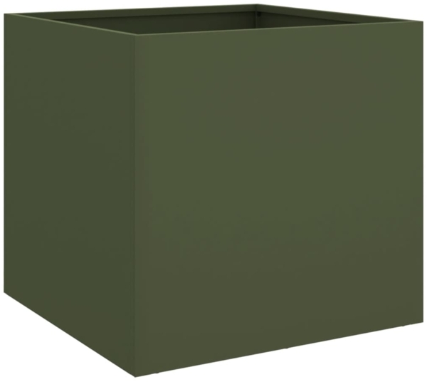 vidaXL Pflanzkübel Olivgrün 42x40x39 cm Stahl 841553