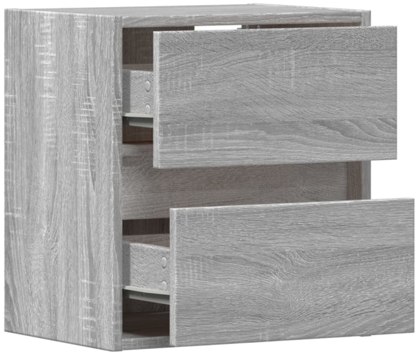 vidaXL TV-Wandschrank mit LED-Beleuchtung Grau Sonoma 41x31x45 cm 852281 Bild 8