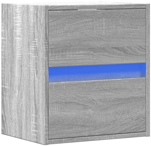 vidaXL TV-Wandschrank mit LED-Beleuchtung Grau Sonoma 41x31x45 cm 852281 Bild 2