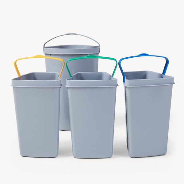 Einbau-Mülleimer Kollby schwenkbar Grau 3x6 L+1x12 L [en. casa] Bild 5