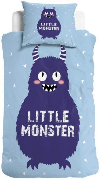 Little Monster Bettwäsche Renforcé Bettwäsche 135x200 cm Little Monster blau, Baumwolle, 2 teilig, kinderbettwäsche 135x200 kinder bettwäsche 135x200 monster bettwäsche