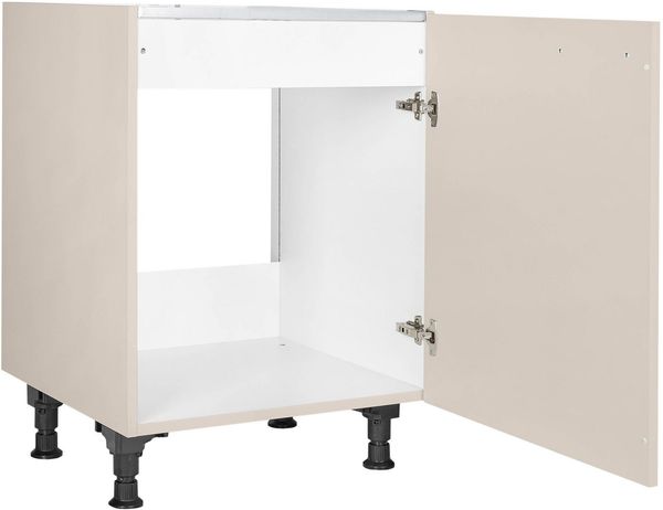nobilia® Spülenschrank "Laser", Ausrichtung wählbar, vormontiert, in den Breiten 45 und 60 cm, mit höhenverstellbaren Sockelfüßen