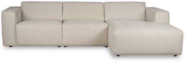 Home affaire Ecksofa Noord mit Kedernaht, Breite 281 cm, L-Form, Cord, Struktur, Webstoff, mit Wellenunterfederung, Massivholzrahmen