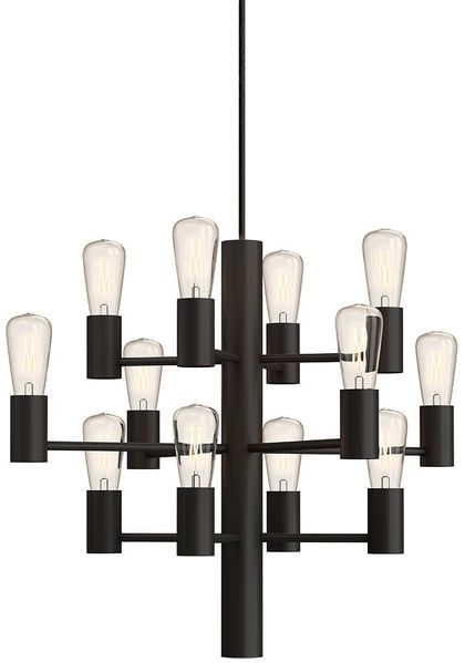 Herstal Manola Mini Kronleuchter 12-flammig schwarz E14