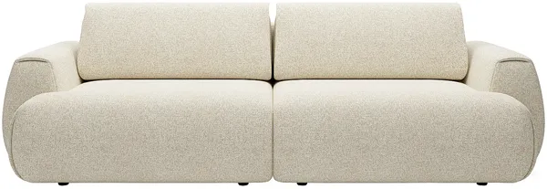 Vente-unique - MONELIA Sofa Stoff Beige - B 106 cm x H 81 cm x L 260 cm