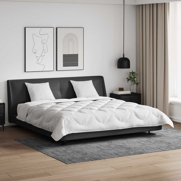 vidaXL Decke mit Kissen mit Kissen 3 pcs Weiß Mikrofaser 3378112
